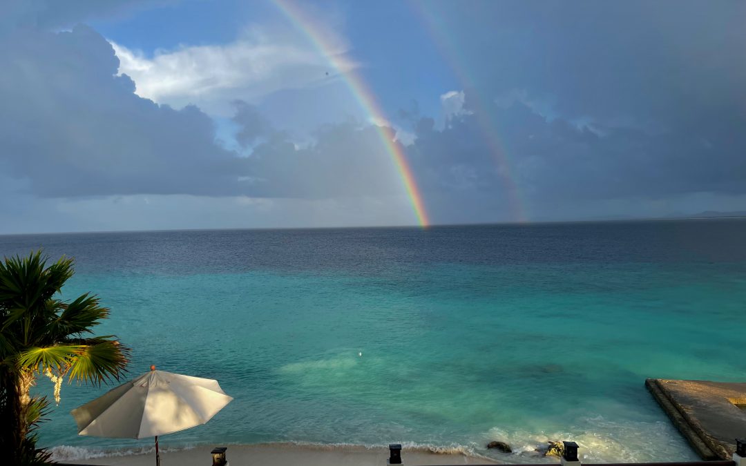 …Viewing a Double Rainbow at Breakfast